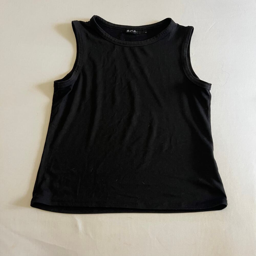 Brit & Bri black sleeveless muscle top M
